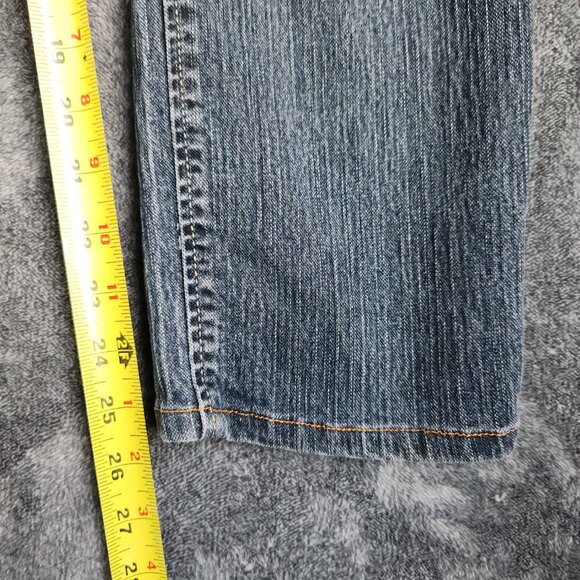 LEVEL EIGHT WOMENS JUNIOR DENIM STRAIGHT JEANS SIZE 11 34x26 LOW RISE BLUE EUC - Picture 9 of 10